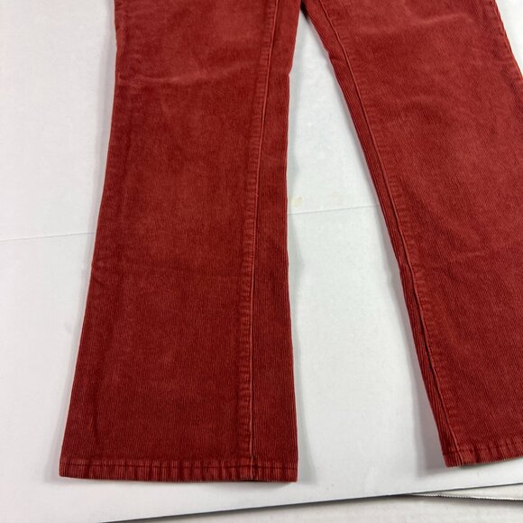Madewell Pants Women 28x25* Cali Demi Boot Cut Crop Mid Rise Red Corduroy Tag 27 - Picture 6 of 16